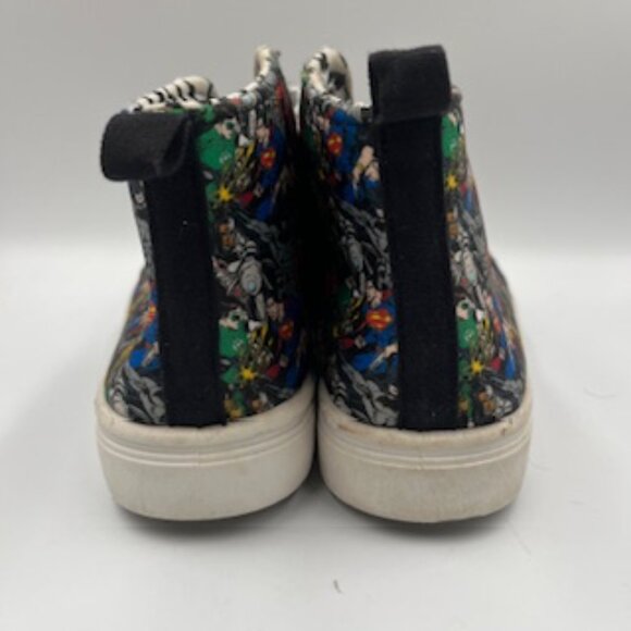 DC Superhero Collage High. Top‎ Boys Shoes Sneakers Size 3 - Picture 11 of 12